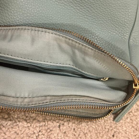 Fossil Sydney Mint Green Pebbled Leather Crossbody Camera Bag Coastal Preppy - Picture 13 of 16